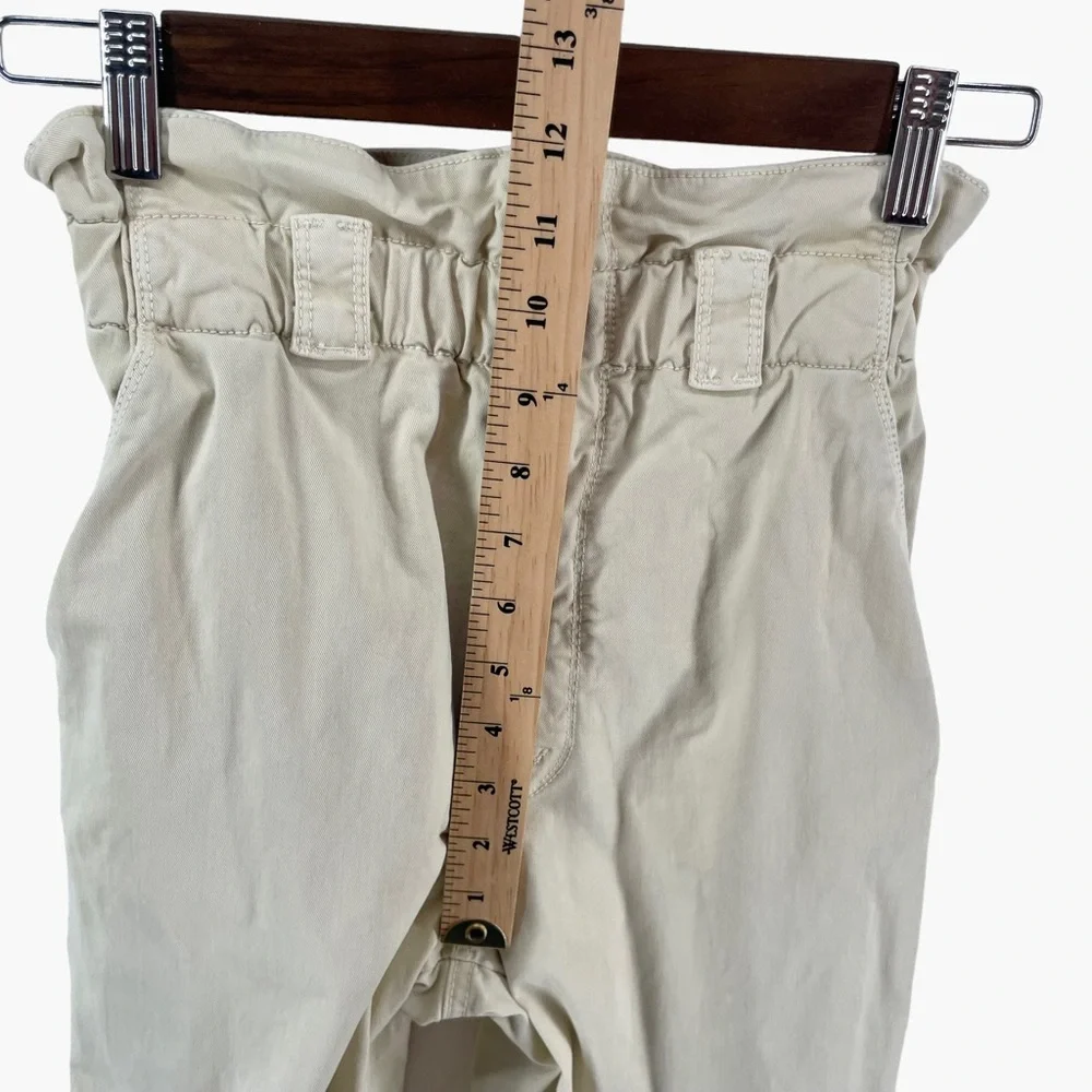 MOTHER Light Yellow YoYo Ruffle Greaser Ankle Pants - Picture 9 of 11